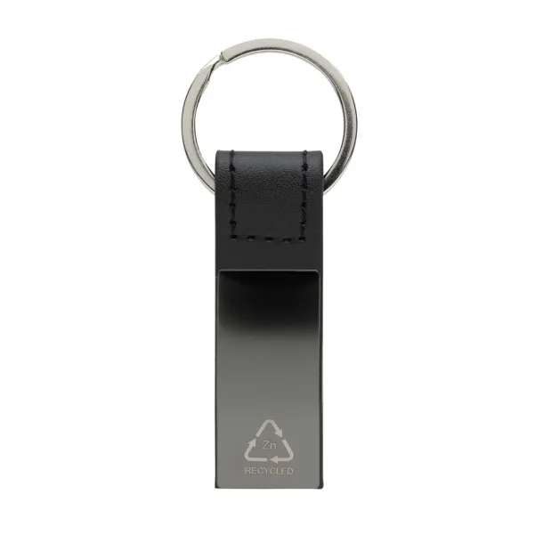  Luxury PU keychain RCS recycled zinc alloy - XD Collection Black 