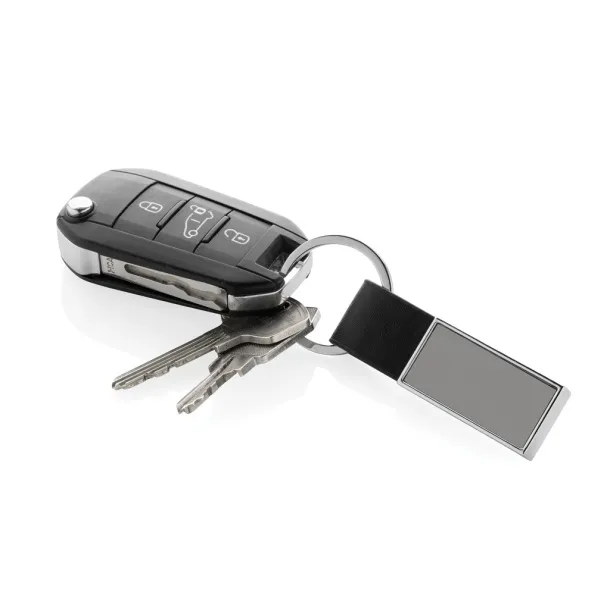  Luxury PU keychain RCS recycled zinc alloy - XD Collection Black 