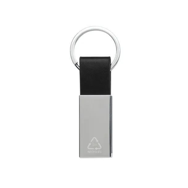  Luxury PU keychain RCS recycled zinc alloy - XD Collection Black 