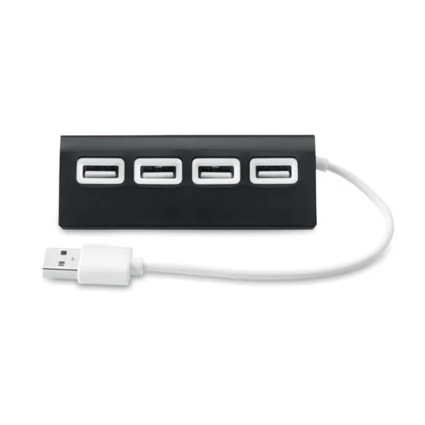 ALUHUB USB razdjeljivač Crna