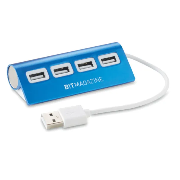 ALUHUB 4 port USB hub Blue