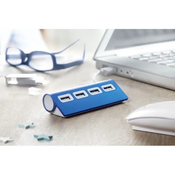 ALUHUB 4 port USB hub Blue