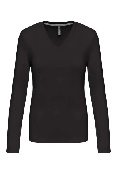  Ženska V majica dugih rukava, 180 g/m2 - Kariban Tamno siva