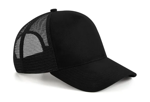  Suede Snapback Trucker - Beechfield Black