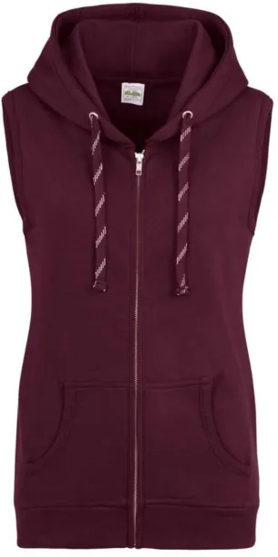  Ženski hoodie bez rukava - Just Hoods burgundac