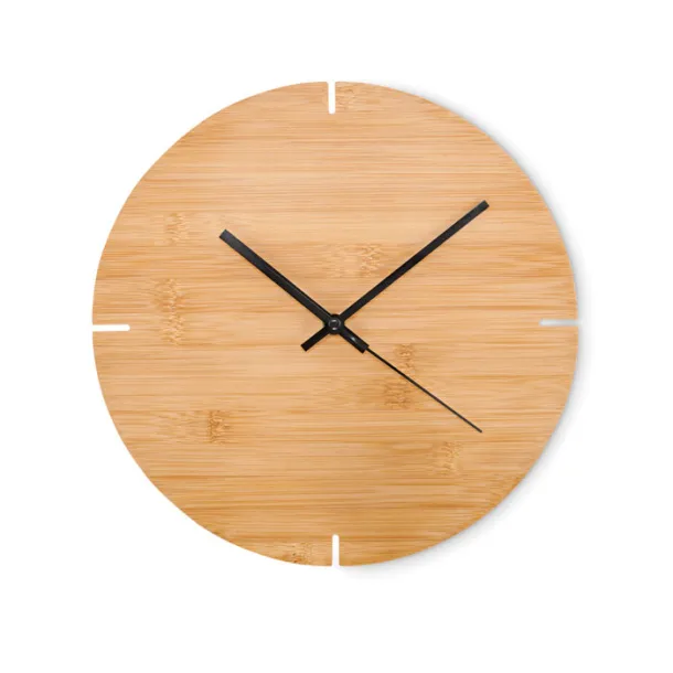 ESFERE Round shape bamboo wall clock Wood