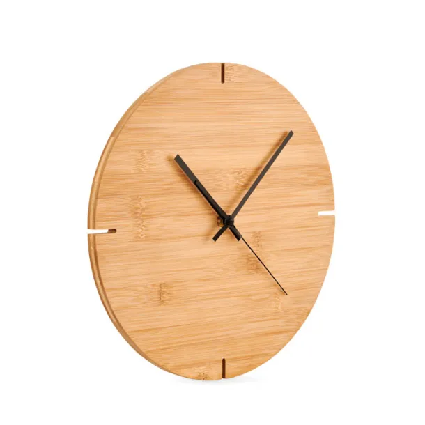 ESFERE Round shape bamboo wall clock Wood