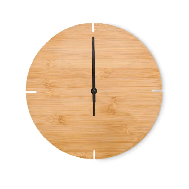 ESFERE Round shape bamboo wall clock Wood