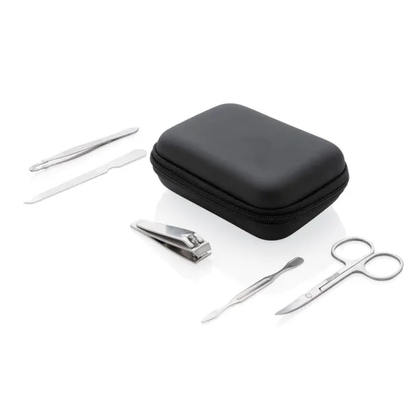  5 pc manicure set in pouch Black