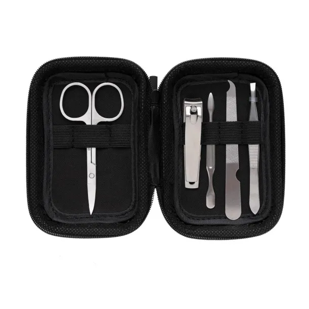  5 pc manicure set in pouch Black