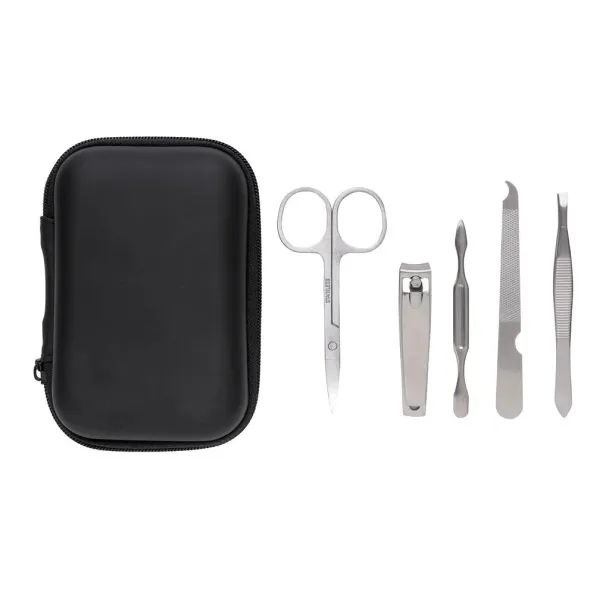  5 pc manicure set in pouch Black