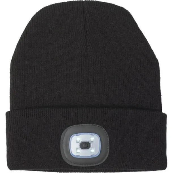  Winter hat with COB light Crna