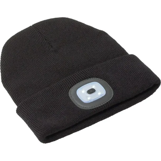  Winter hat with COB light Crna