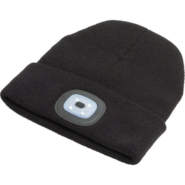  Winter hat with COB light Crna