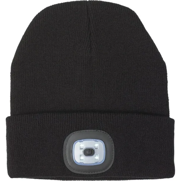 Winter hat with COB light Crna