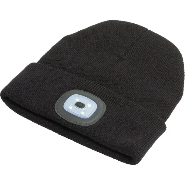  Winter hat with COB light Crna