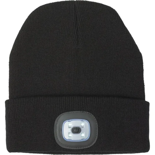  Winter hat with COB light Crna