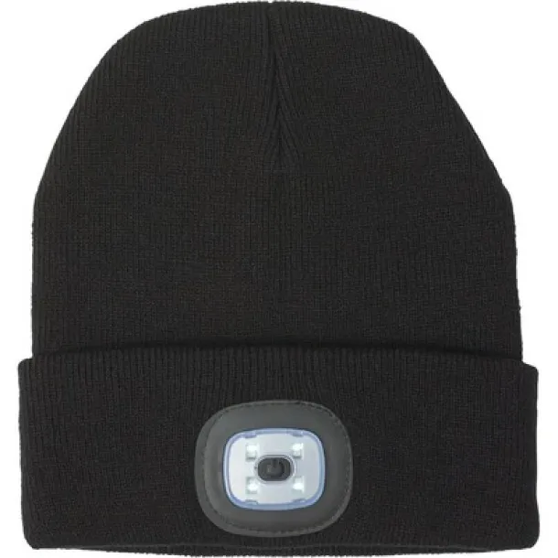  Winter hat with COB light Crna