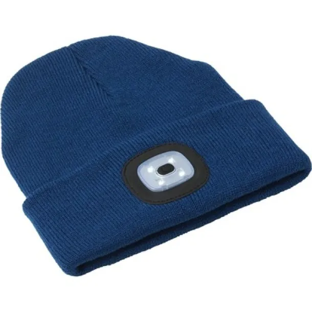  Winter hat with COB light navy blue