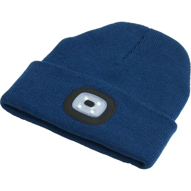  Winter hat with COB light navy blue