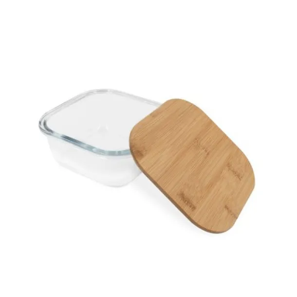  Glass lunch box 350 ml with bamboo lid neutral