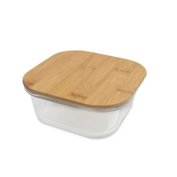  Glass lunch box 350 ml with bamboo lid neutral