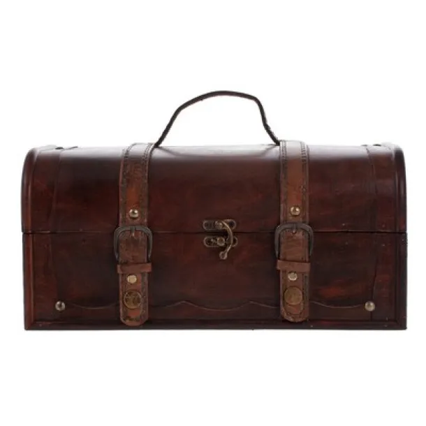  Small wooden box, chest brown