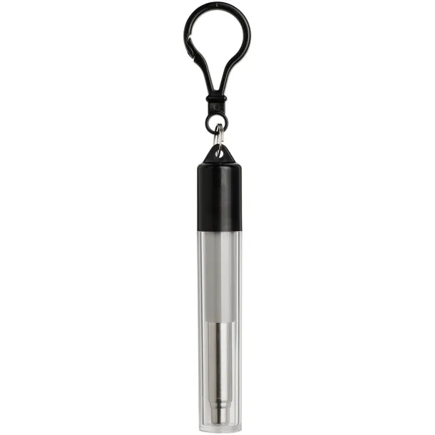 Zeya reusable stainless steel straw keychain - Bullet Grey