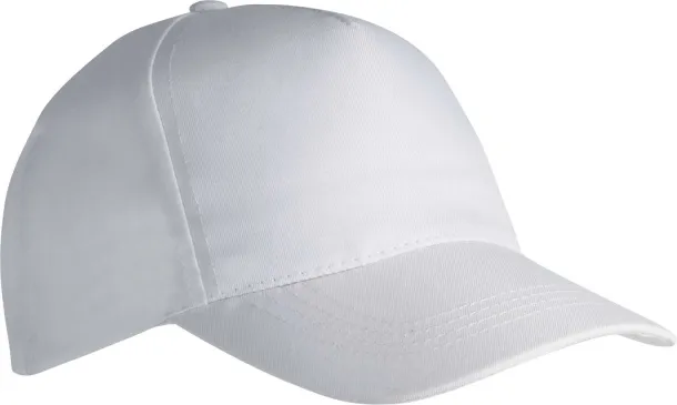  POLYESTER CAP - 5 PANELS - K-UP White