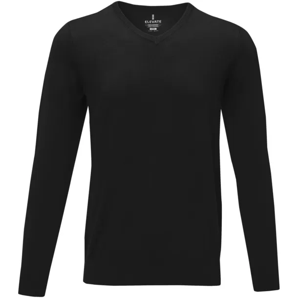 Stanton men's v-neck pullover - Elevate Life Solid black