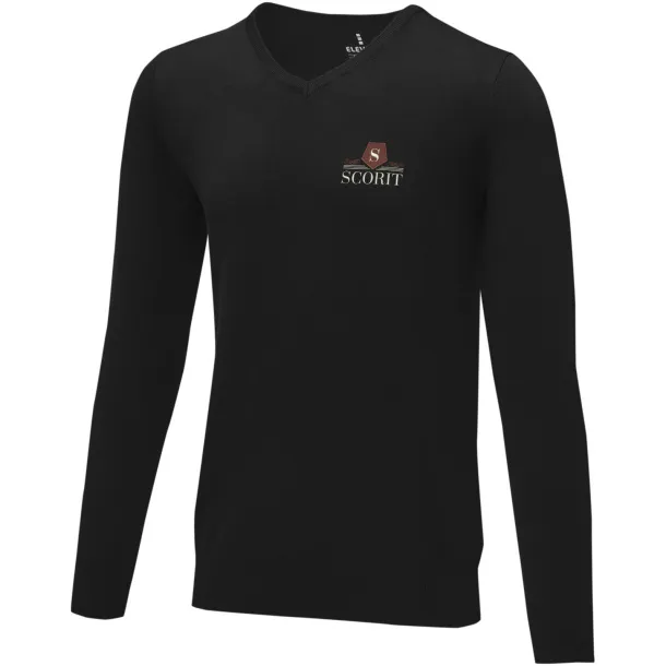 Stanton men's v-neck pullover - Elevate Life Solid black