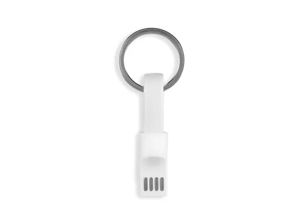 LINK key holder USB cable 2 in 1 White