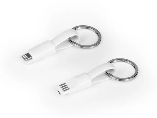 LINK key holder USB cable 2 in 1 White