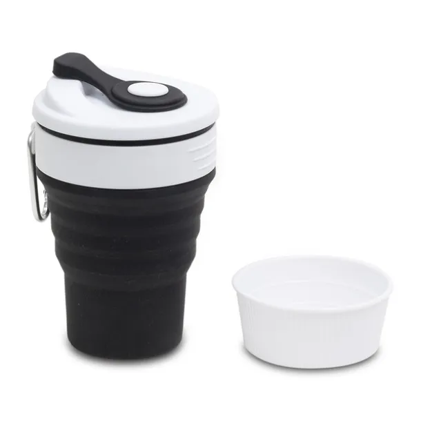 FLEXI folding silicone mug 350 ml Black