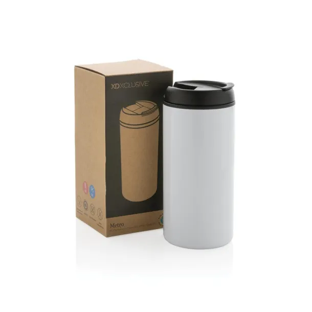  Metro RCS Recycled stainless steel tumbler - XD Xclusive White 