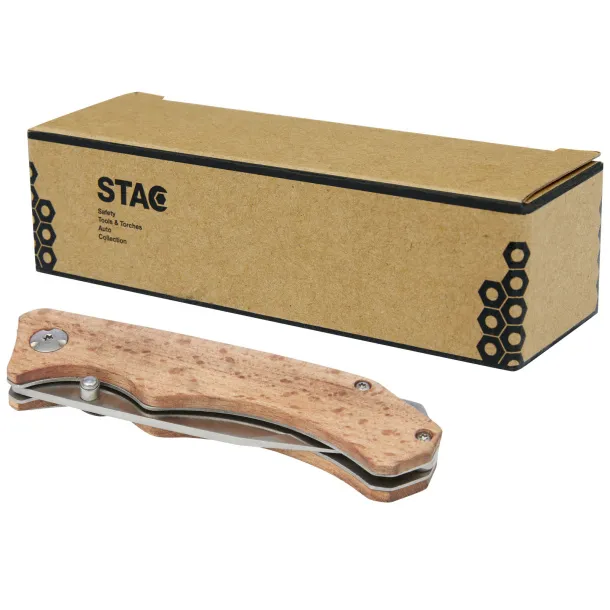 Dave pocket knife with belt clip - STAC Wood