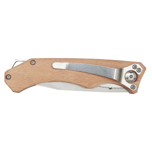 Dave pocket knife with belt clip - STAC Wood