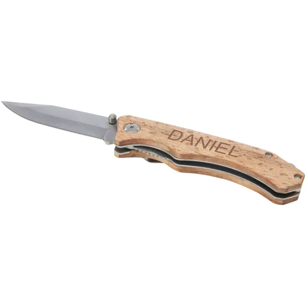 Dave pocket knife with belt clip - STAC Wood