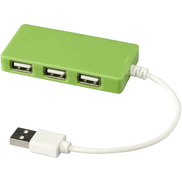 Brick 4-port USB hub - Bullet Lime