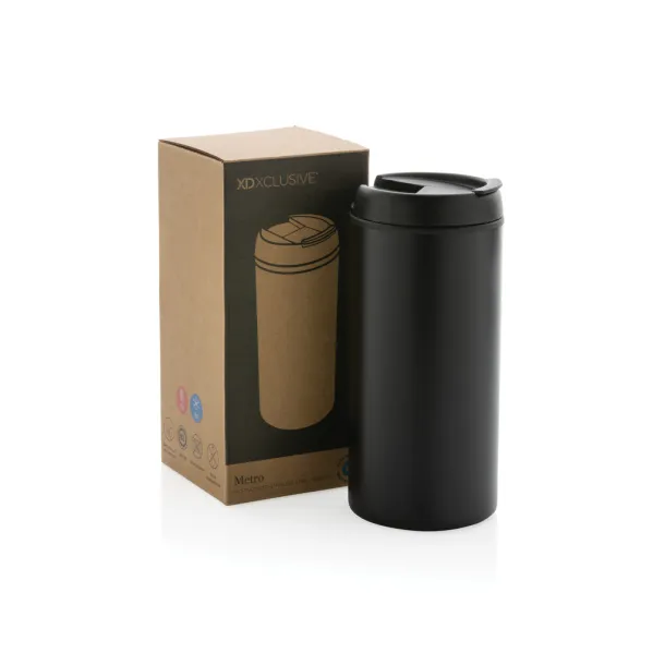  Metro RCS Recycled stainless steel tumbler - XD Xclusive Black 