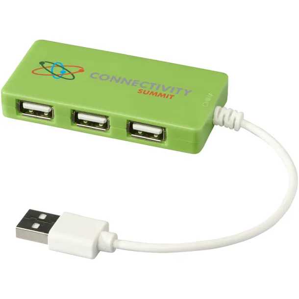 Brick 4-port USB hub - Bullet Lime