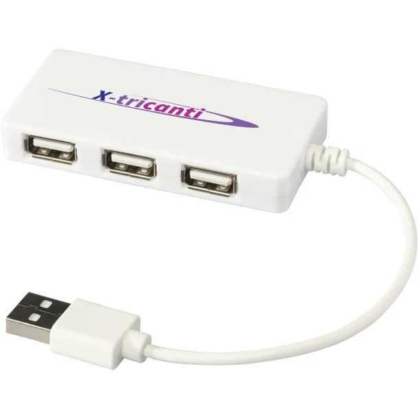 Brick 4-port USB hub - Bullet White