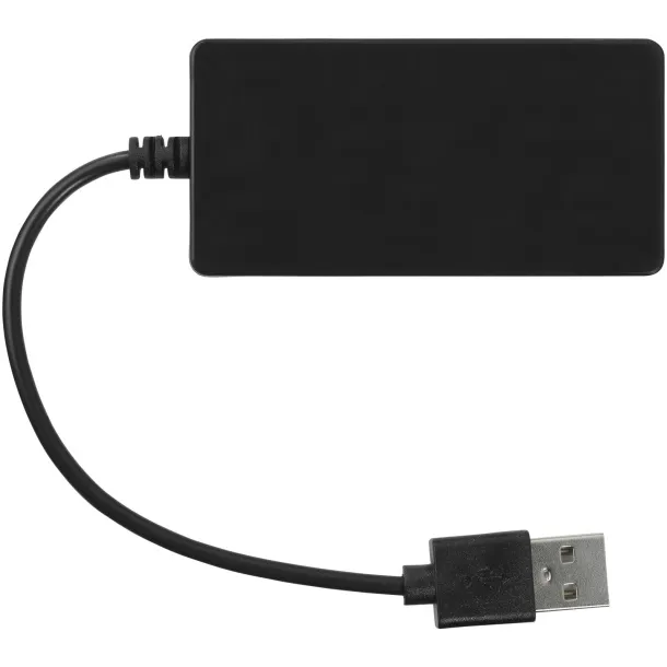 Brick 4-port USB hub - Bullet Solid black