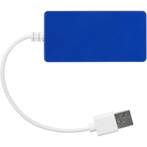 Brick 4-port USB hub - Bullet Royal blue