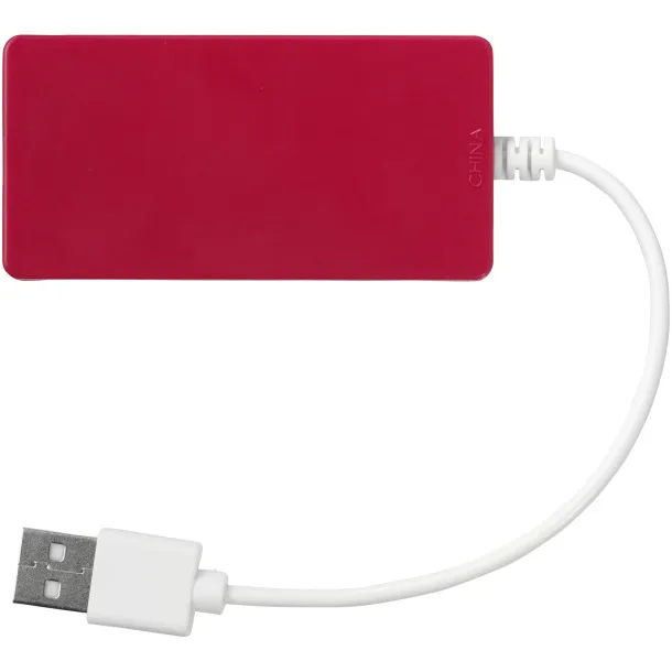 Brick 4-port USB hub - Bullet Red