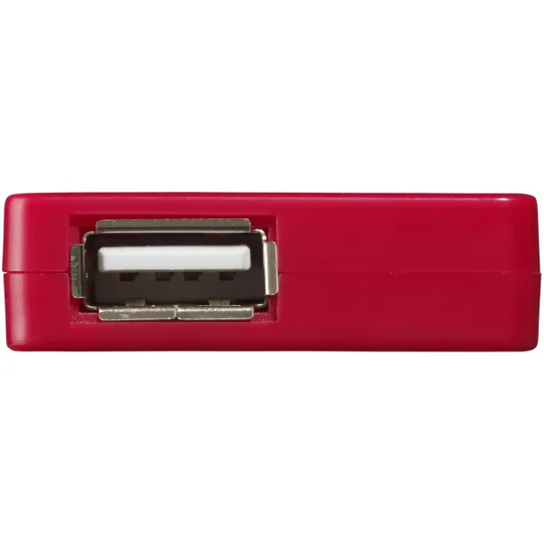 Brick 4-port USB hub - Bullet Red