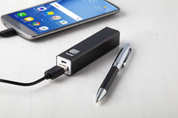Drospen pen and USB power bank set - Antonio Miro Black Silver