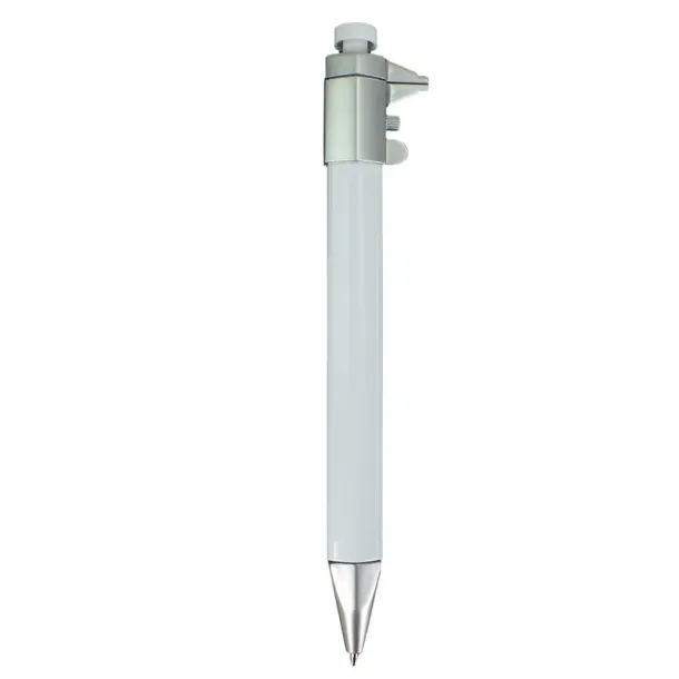  Ball pen with ruler and measuring tool white