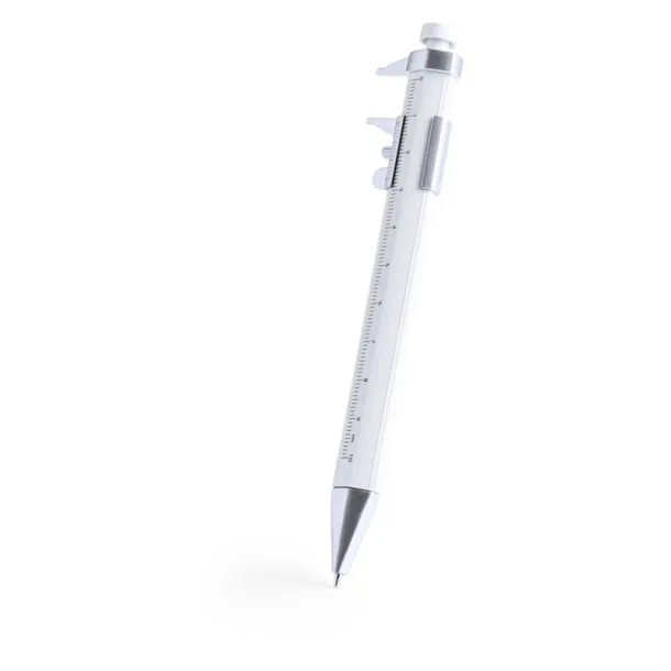  Ball pen with ruler and measuring tool Bijela