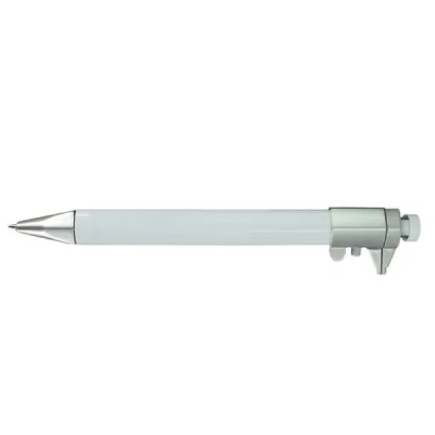  Ball pen with ruler and measuring tool white